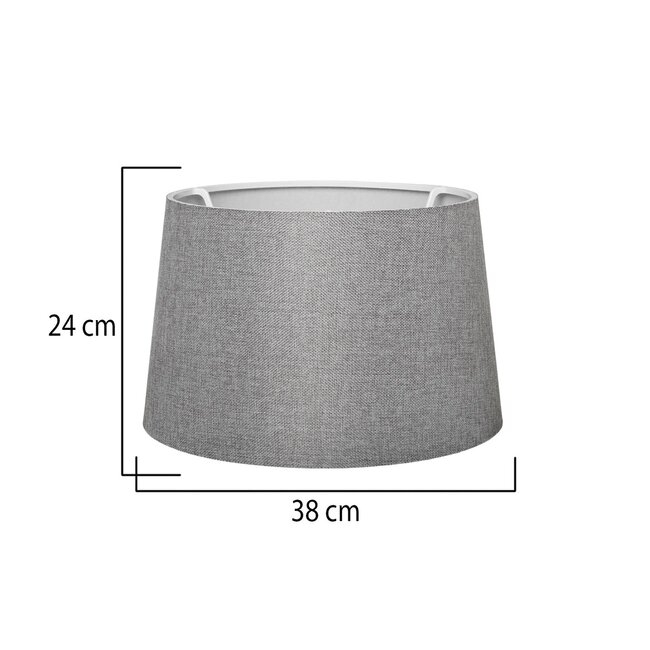 COVER 203-0264 Μοντέρνο Φωτιστικό Καπέλο Γκρί Ύφασμα - Μ38 x Π38 x Υ30cm