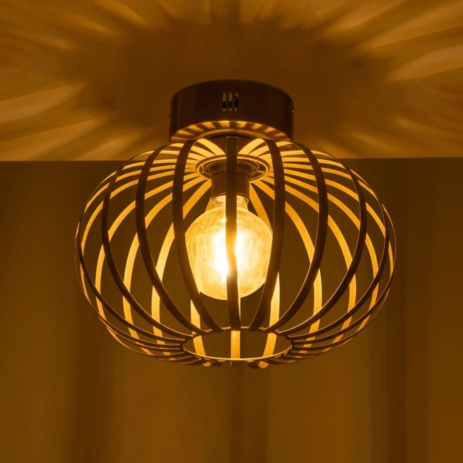 STAR 202-0050 MODERN CEILING GRID LIGHT 1 X E27 IP20 GOLD METAL - L40 X W40 X H27CM