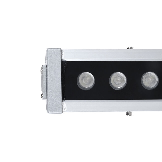 WASHER-DAIA S-90997 Μπάρα Φωτισμού Wall Washer LED 96W 10080lm 30° AC 230V Αδιάβροχο IP65 Μ52 x Π7.5 x Υ7cm Πολύχρωμο 4in1 RGBW DMX512 Display on Body - Ασημί - 8