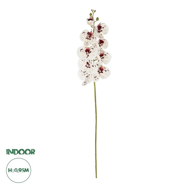 Artificial Garden WHITE ORCHID BRANCH 21406 Τεχνητό Διακοσμητικό Κλαδί Λευκή Ορχιδέα Y95cm