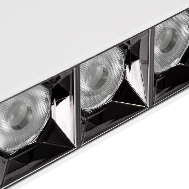 LUMINAR SUPERIOR 60327 Επιφανειακό LED Spot Downlight TrimLess 12W 1620lm 36° AC 220-240V IP20 Μ11.8 x Π4.2 x Υ6.6cm - Λευκό με Κάτοπτρο Χρωμίου - Θερμό Λευκό 2700K - Bridgelux High Lumen Chip Gen2 - TÜV Certified Driver - 5 Years Warranty - 8