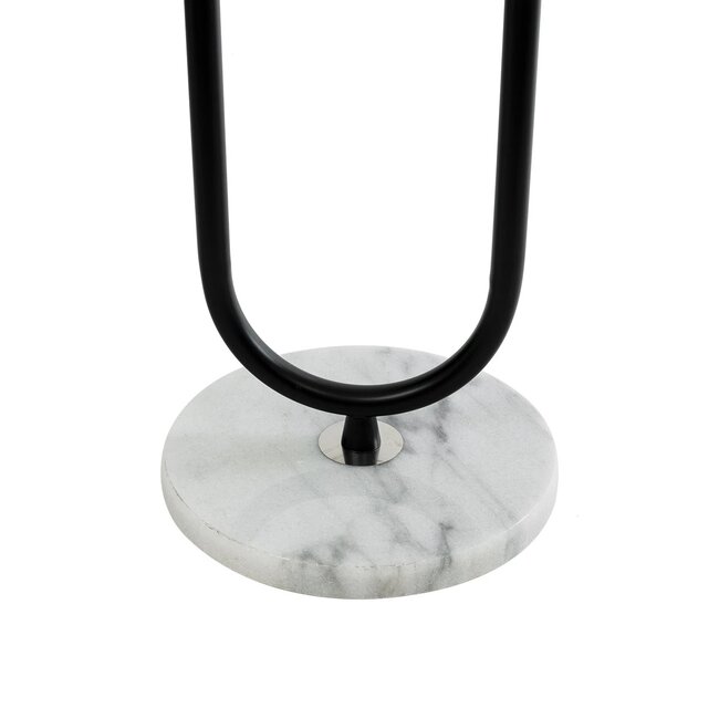 kelvo® CORDELIA KLV-102-0005 Επιδαπέδιο Φωτιστικό για Λάμπα με Ντουί 1 x E27 AC 220-240V IP20 - Μαύρο Ματ & Λευκό - Μ30 x Π34 x Υ180cm - 9