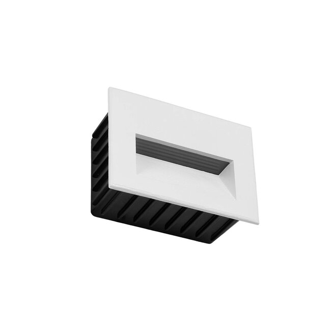 kelvo® STEPART KLV-101-0085 Μοντέρνο Χωνευτό Φωτιστικό Σκαλοπατιού - Διαδρόμου LED 6W 750lm 45° AC 220-240V Αδιάβροχο IP65 Θερμό Λευκό 2700K - Lumileds SMD Chip & TÜV SÜD Driver - Λευκό Ματ - Μ11.5 x Π5.3 x Υ8.3cm / Q10.63 x 7.61cm - 5 Χρόνια Εγγύηση - 8