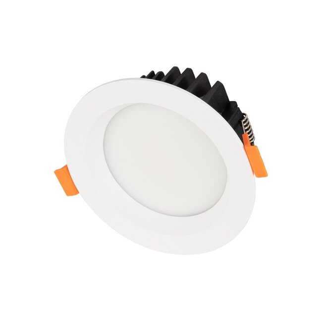 WATERA 60898 Χωνευτό Downlight Σποτ Panel LED 12W 1500lm 120° AC 220-240V Αδιάβροχο IP54 Ρυθμιζόμενο Λευκό CCT με Διακόπτη στο Σώμα 2700K/4500K/6000K Dimmable - Lumileds SMD Chip & TÜV SÜD Driver - Λευκό Ματ - Μ10.8 x Π10.8 x Υ3.2cm / Q9cm - 3 Χρόνια Εγγύηση