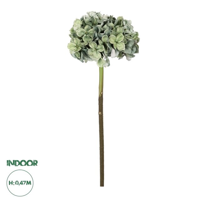 Artificial Garden GREEN HYDRANGEA BRANCH 21316 Τεχνητό Διακοσμητικό Κλαδί Πράσινη Ορτανσία Y47cm