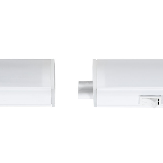 TUBO 60792 Γραμμικό Φωτιστικό Οροφής Linear LED Τύπου T5 Επεκτεινόμενο 18W 1728lm 180° AC 220-240V IP20 Πάγκου Κουζίνας με Διακόπτη On/Off Μ120 x Π2.2 x Υ3.5cm Θερμό Λευκό 2700K - Λευκό - 3 Years Warranty - 9