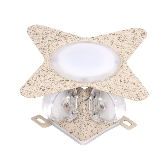  WALLLIGHT-CINA 90658 Μοντέρνο Φωτιστικό Τοίχου - Απλίκα LED 10W 1100lm 10° AC 220-240V Αδιάβροχο IP65 Θερμό Λευκό 2700K - CREE COB Chip & TÜV SÜD Driver - Μπεζ - Μ18.5 x Π18.5 x Υ8.5cm - 3 Χρόνια Εγγύηση - 3