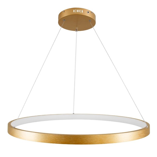 kelvo® NEMESIS KLV-101-0213 Κρεμαστό Φωτιστικό Οροφής LED 67W 6700lm 180° AC 220-240V IP20 Ρυθμιζόμενο Λευκό CCT με Χειριστήριο από 2700K έως 6000K Dimmable - Lumileds SMD Chip - Χρυσό Πλατίνα - Μ80 x Π80 x Υ4cm - 3 Χρόνια Εγγύηση - 5