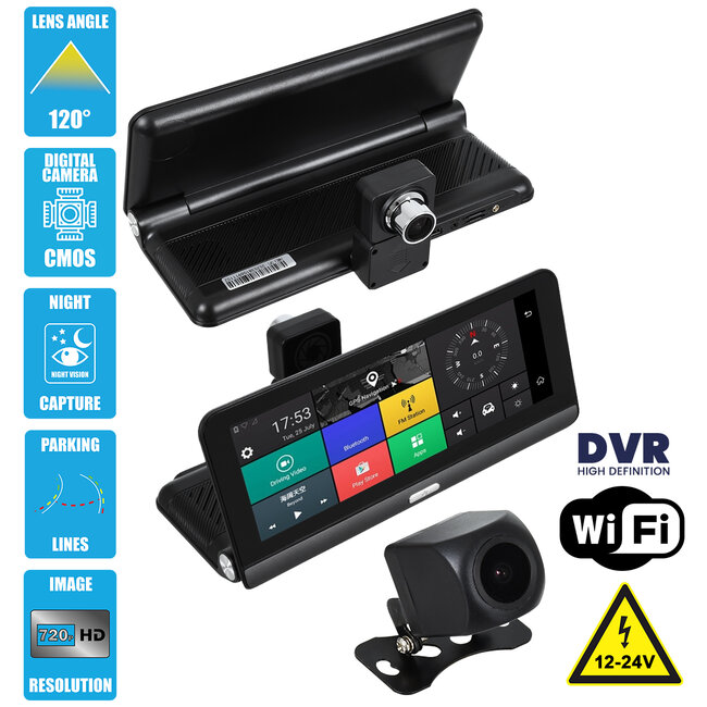 86060 DVR FHD1080p Καταγραφικό Οχημάτων Smart με Οθόνη 8