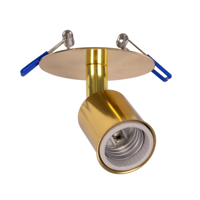 SARA 999-0060 Χωνευτό Φωτιστικό Οροφής Σποτ Μονόφωτο 1 x E27 IP20 Χρυσό Μέταλλο - Μ8,5 x Π8,5 x Υ11cm