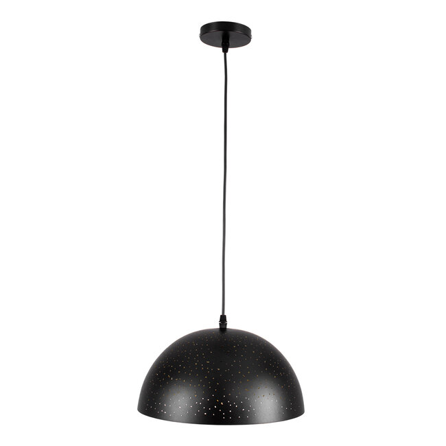 SOLANA 01301 Μοντέρνο Κρεμαστό Φωτιστικό Οροφής Μονόφωτο Μαύρο Μεταλλικό Καμπάνα Φ30 x Υ15cm - 3