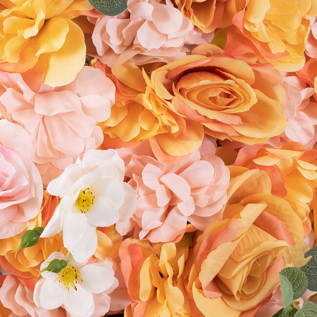 Artificial Garden ROSES STORY ORANGE 78333 Τεχνητό Διακοσμητικό Πάνελ Λουλουδιών - Κάθετος Κήπος σύνθεση Αμβροσία Μ60 x Π40 x Υ6cm - 6