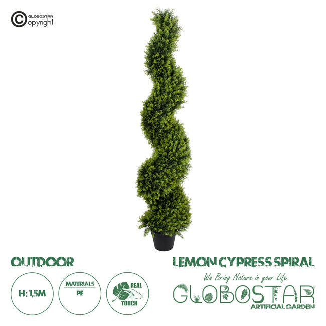 Artificial Garden LEMON CYPRESS SPIRAL 20408 Τεχνητό Διακοσμητικό Φυτό Λεμονόκυπάρισσο Υ150cm