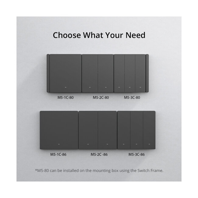 80089 SONOFF M5-3C-80 SwitchMan Mechanical Smart Switch WiFi & Bluetooth AC 100-240V Max 6A 1320W (2A/Way) 3 Way - 17