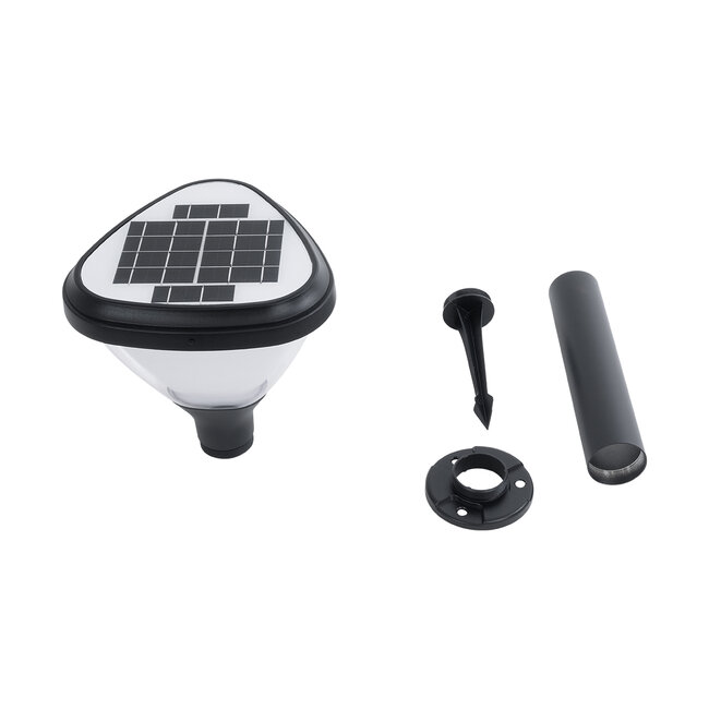 SOLARMIS 90521 LED Solar Bollard Light Κολωνάκι Κήπου Εξωτερικού Χώρου 10W 180lm 120° με Ενσωματωμένο Φωτοβολταϊκό Panel 6V 5W & Επαναφορτιζόμενη Μπαταρία Li-ion 3.2V 6000mAh με Αισθητήρα Ημέρας-Νύχτας - Αδιάβροχο IP65 Φ26 x Υ60cm Ψυχρό Λευκό 6000K - 11