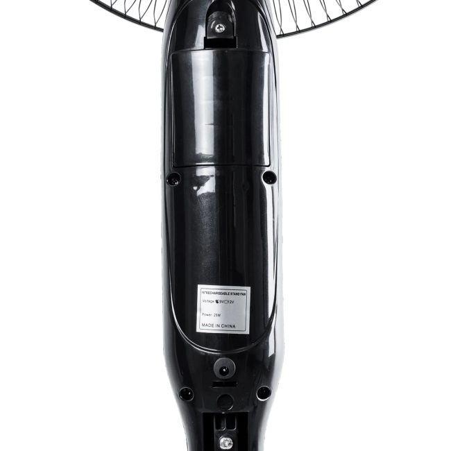 SOLARA-FAN 85356 Solar Fan Αυτόνομος Ηλιακός Επιδαπέδιος Ανεμιστήρας 25W 2 Λειτουργιών Ρεύματος με AC 220-240V ή με Φωτοβολταϊκό Panel 9V 12W & Επαναφορτιζόμενη Μπαταρία Li-ion 7.4V 4400mAh - 3 Ταχύτητες - Ενσωματωμένο USB 2.0 Charger Συσκευών - IP20 - Μ44 x Π37.5 x Υ132cm - Μαύρο - 2 Years Warranty - 8