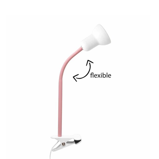 TAVOLO 204-0154 Παιδικό Eπιτραπέζιο Φωτιστικό Μονόφωτο 1 x E27 IP20 Ροζ & Λευκό Πλαστικό - Μ11 x Π9 x Υ35cm