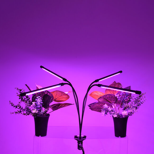 85957 Grow Light Full Spectrum LED Φωτιστικό Ανάπτυξης Φυτών Γλάστρας με 4 Κινούμενες Κεφαλές & Βάση Μανταλάκι Clip SMD 2835 80W 160° AC230V IP54 με Dimmer & Timer Εσωτερικού Χώρου για Κάλυψη Επιφάνειας 1m x 1m Πλήρους Φάσματος Φωτισμού - 7