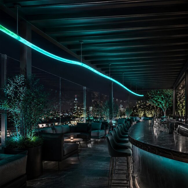 kelvo® GLOWFLEX KLV-101-0517 Ταινία Neon Flex με Πλεκτή Υφασμάτινη Επένδυση LED 14W/m 840lm/m 360° DC 24V Αδιάβροχο IP65 120 x SMD5054 Chip/m Πολύχρωμο RGB+WW Dimmable - Sanan SMD Chip - Μ1000 x Π3.5 x Υ3.5cm - Ρολό 10 Μέτρων - 6 Χρόνια Εγγύηση - 7