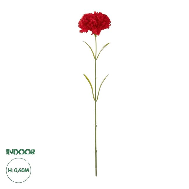 Artificial Garden Red CARNATION BRANCH 21210 Τεχνητό Διακοσμητικό Κλαδί Γαρίφαλο Κόκκινο Y60cm