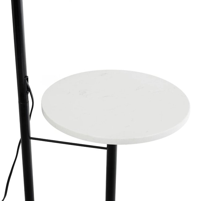 kelvo® CORDELIA KLV-102-0005 Επιδαπέδιο Φωτιστικό για Λάμπα με Ντουί 1 x E27 AC 220-240V IP20 - Μαύρο Ματ & Λευκό - Μ30 x Π34 x Υ180cm - 8
