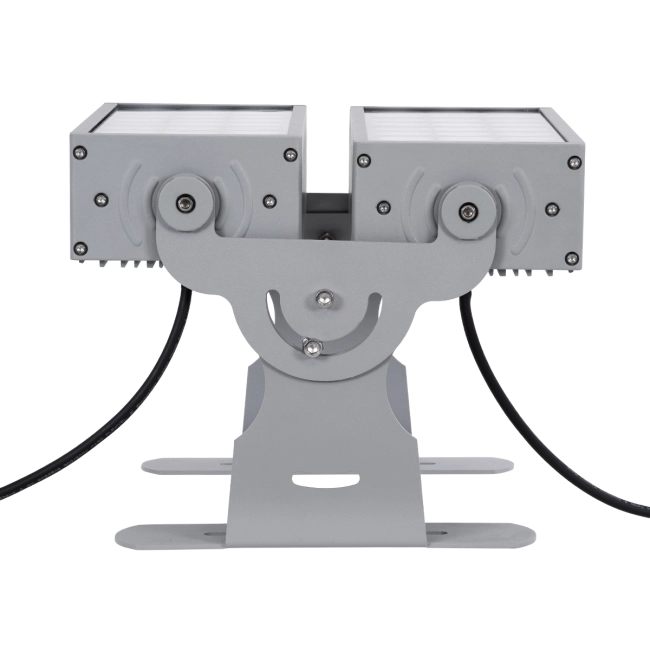 FLOOD-ZENA 90220 Προβολέας Wall Washer για Φωτισμό Κτιρίων LED 120W 10800lm 3° DC 24V Αδιάβροχο IP65 L38 x W30.5 x H24cm Θερμό Λευκό 2700K - Ασημί - 3 Years Warranty - 9