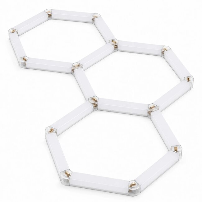 HEXON GLB-101-0086 Γραμμικό Επεκτεινόμενο DIY Φωτιστικό Οροφής LED 6W 750lm 120° AC 220-240V IP20 Φυσικό Λευκό 4000K - Sanan SMD Chip - Ασημί - Μ44 X Π2 X Υ3.5cm - 3 Χρόνια Εγγύηση - 13