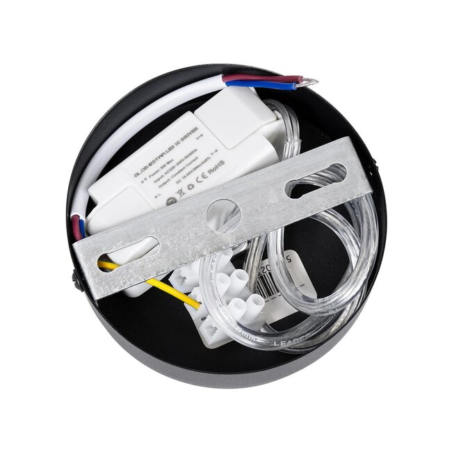 kelvo® CANAL KLV-101-0071 Κρεμαστό Φωτιστικό Οροφής LED 7W 700lm 36° AC 220-240V IP20 Θερμό Λευκό 2700K - Bridgelux COB Chip & TÜV SÜD Driver - Μαύρο Ματ - Μ4 x Π4 x Υ40cm - 5 Χρόνια Εγγύηση - 9