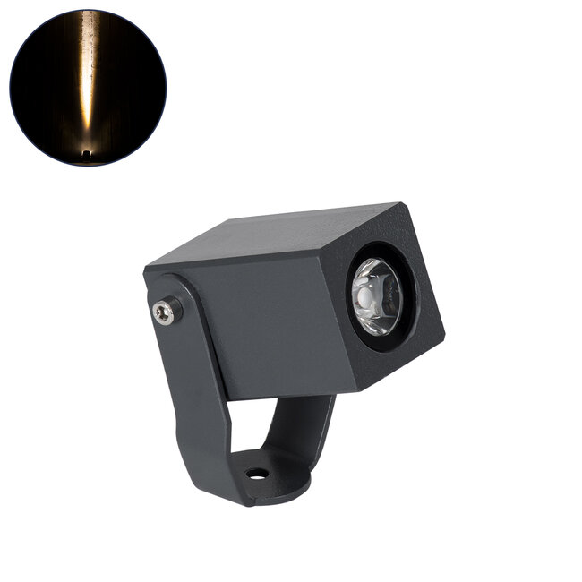 TREELIGHT-TREEMARO 90472 Σποτ Φωτισμού Ειδικό για Φυτά - Δέντρα LED 3W 330lm 8° DC 24V Αδιάβροχο IP67 Μ3.5 x Π6.4 x Υ10cm Θερμό Λευκό 2700K - Γκρι Ανθρακί - 3 Years Warranty