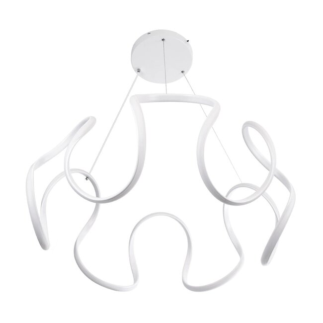 kelvo® TARANTULA KLV-101-0270 Κρεμαστό Φωτιστικό Οροφής LED 120W 12000lm 360° AC 220-240V IP20 Ρυθμιζόμενο Λευκό CCT με Χειριστήριο από 2700K έως 6000K Dimmable - Lumileds SMD Chip - Λευκό Ματ - Μ78 x Π78 x Υ31.5cm - 3 Χρόνια Εγγύηση - 5