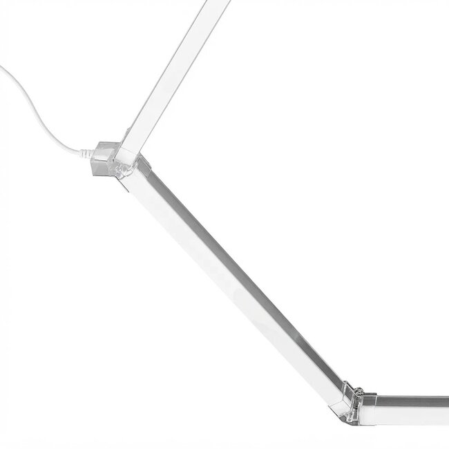 HEXON GLB-101-0086 Γραμμικό Επεκτεινόμενο DIY Φωτιστικό Οροφής LED 6W 750lm 120° AC 220-240V IP20 Φυσικό Λευκό 4000K - Sanan SMD Chip - Ασημί - Μ44 X Π2 X Υ3.5cm - 3 Χρόνια Εγγύηση - 12