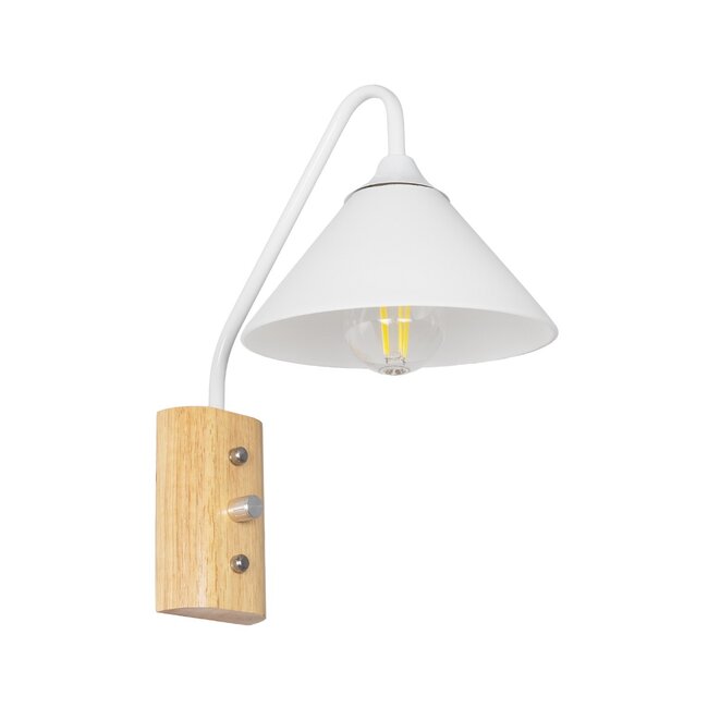 ALESSIA 999-0178 Μοντέρνο Φωτιστικό Τοίχου - Απλίκα με Ντουί 1 x E27 AC 220-240V IP20 - Μπεζ & Λευκό - Μ18 x Π26 x Υ29cm