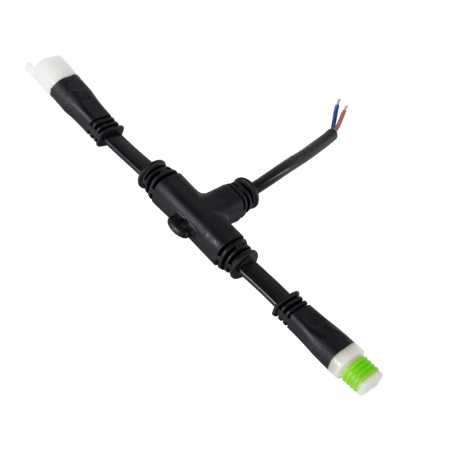 WWCONNECTOR 90709 5 Pin Σύνδεσμος Τροφοδοσίας I για Wall Washers & Προβολείς με Είσοδο 1 x Αρσενικό Βύσμα & Έξοδο 1 x Θηλυκό Βύσμα Αδιάβροχο IP65 - Μαύρο - Μ20 x Π11.5 x Υ1.5cm