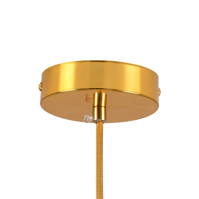 MAVERICK 00940 Μοντέρνο Κρεμαστό Φωτιστικό Οροφής Μονόφωτο Χρυσό Μεταλλικό Γυάλινο Μπάλα Φ30 x Υ48cm - 7