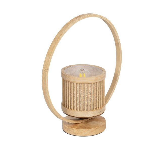 TULUMKO 02008 Boho Επιτραπέζιο Φωτιστικό Πορτατίφ με Ντουί 1 x E27 AC 220-240V IP20 - Μπεζ - Μ30 x Π12 x Υ32cm