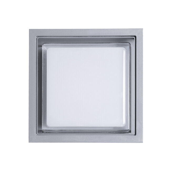 MAJESTIC 60774 Φωτιστικό Τοίχου - Απλίκα Αρχιτεκτονικού Φωτισμού Εσωτερικού/Εξωτερικού Χώρου Up or Down LED 10W 1050lm 120° AC175-265V Αδιάβροχο IP65 - Πλαστικό Σώμα - Φυσικό λευκό 4500K - Μ17 x Π17 x Υ9cm - Γκρι - Bridgelux Chip - 3 Χρόνια Εγγύηση