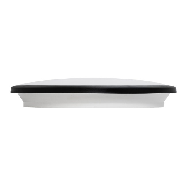 TUFFIN 60996 Μοντέρνο Φωτιστικό Οροφής LED 24W 2400lm 120° AC 220-240V Αδιάβροχο IP54 Ψυχρό Λευκό 6000K - Lumileds SMD Chip - Μαύρο Ματ & Λευκό Γαλακτερό - Μ30 x Π30 x Υ6.5cm - 3 Χρόνια Εγγύηση - 6