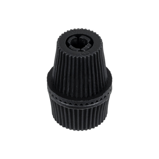 DIY 77564 Επιτοίχιος Στυπιοθλίπτης - Στήριγμα Καλωδίου Φωτιστικού - Φ1.6 x Υ2.3cm - Μαύρο - Πλαστικό - 5 Χρόνια Εγγύηση