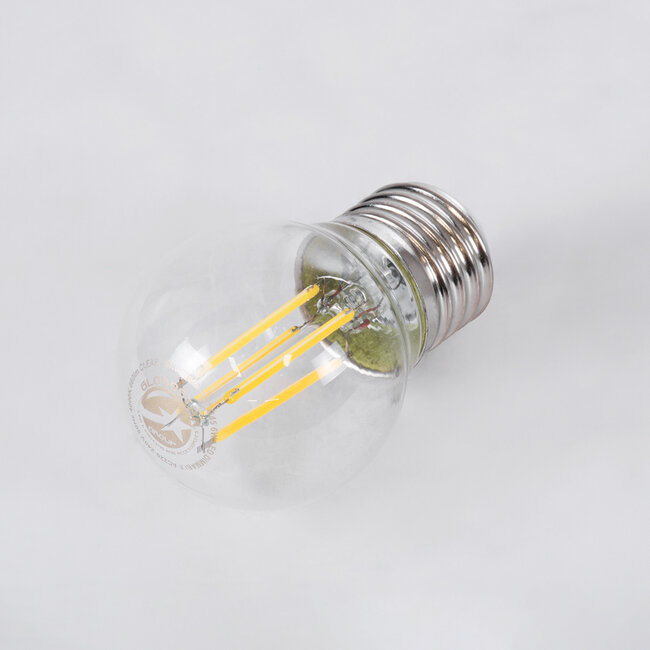 99052 Λάμπα LED Long Filament E27 G45 Γλομπάκι 6W 660lm 360° AC 220-240V IP20 Φ4.5 x Υ7.5cm Φυσικό Λευκό 4000K με Διάφανο Γυαλί - Dimmable - 3 Years Warranty