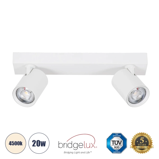 LEONARDO 60347 Μοντέρνο Φωτιστικό Οροφής LED 20W 2400lm 60° AC 220-240V IP20 Φυσικό Λευκό 4500K - Bridgelux COB - Λευκό - Μ32 x Π7 x Υ11.8cm - 5 Χρόνια Εγγύηση LEONARDO 60347 Μοντέρνο Φωτιστικό Οροφής LED 20W 2400lm 60° AC 220-240V IP20 Φυσικό Λευκό 4500K - Bridgelux COB - Λευκό - Μ32 x Π7 x Υ11.8cm - 5 Χρόνια Εγγύηση