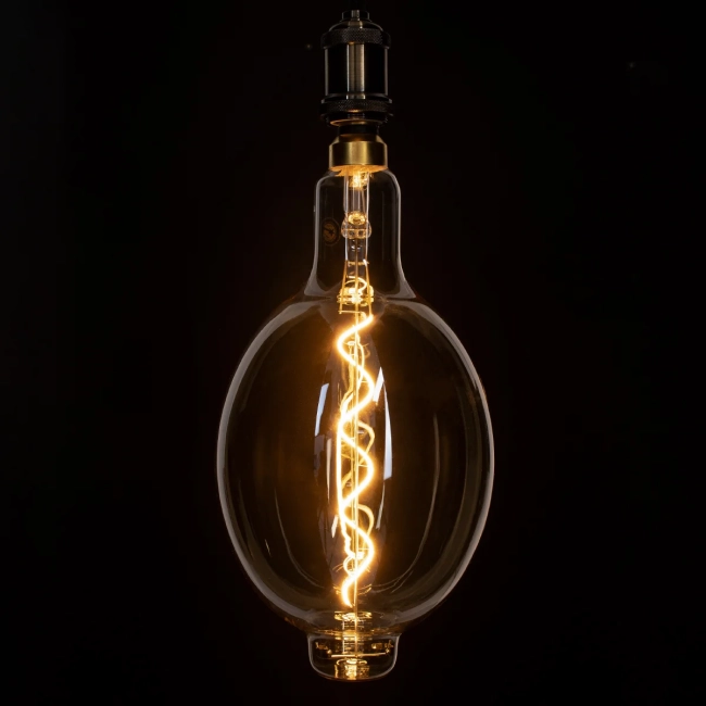  MANGOS 99170 Λάμπα E27 BT180 LED 6W 420lm 360° AC 220-240V IP20 Ultra Θερμό Λευκό 2200K Dimmable - Soft S Spiral Filament Chip - Μελί - Μ18 x Π18 x Υ39cm - 3 Χρόνια Εγγύηση - 5