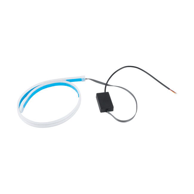 81731 Σετ 2 ΕΛΑΣΤΙΚΑ - FLEXIBLE STOP + FLASH TURN LIGHT LED CREE COB 60cm 8W 1200lm 360° DC 24-30V Αδιάβροχα IP65 Πορτοκαλί - Κόκκινο - 2 Χρόνια Εγγύηση - 5