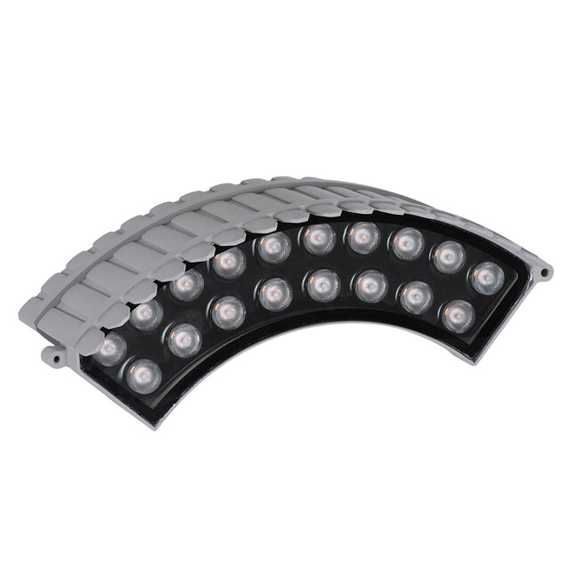 TREELIGHT-JINA 90697 Κυρτή Μπάρα Φωτισμού Wall Washer με Αντιθαμβωτική Γρίλια Ειδική για Φυτά - Δέντρα LED 18W 1530lm 10° DC 24V Αδιάβροχο IP67 L29 x W11 x H10.5cm Αρχιτεκτονικό Πορτοκαλί 2200K - Γκρι - 3 Χρόνια Εγγύηση