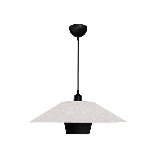 STORM 203-0293 Μοντέρνο Κρεμαστό Φωτιστικό Οροφής με Ντουί 1 x E27 AC 220-240V IP20 - Μαύρο &  Λευκό - Μ50 x Π50 x Υ24cm