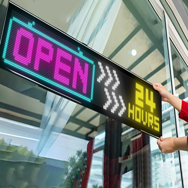 MATRIX GLB-106-0011 Εύκαμπτη Κυλιόμενη Ψηφιακή Επιγραφή 93x20cm P4.5 192x32 Pixel LED 20W AC 220-240V Αδιάβροχο IP65 Πολύχρωμο RGB - Bluetooth Control μέσω iPIXEL APP - Μ93 x Π0.4 x Υ20cm - 2 Χρόνια Εγγύηση