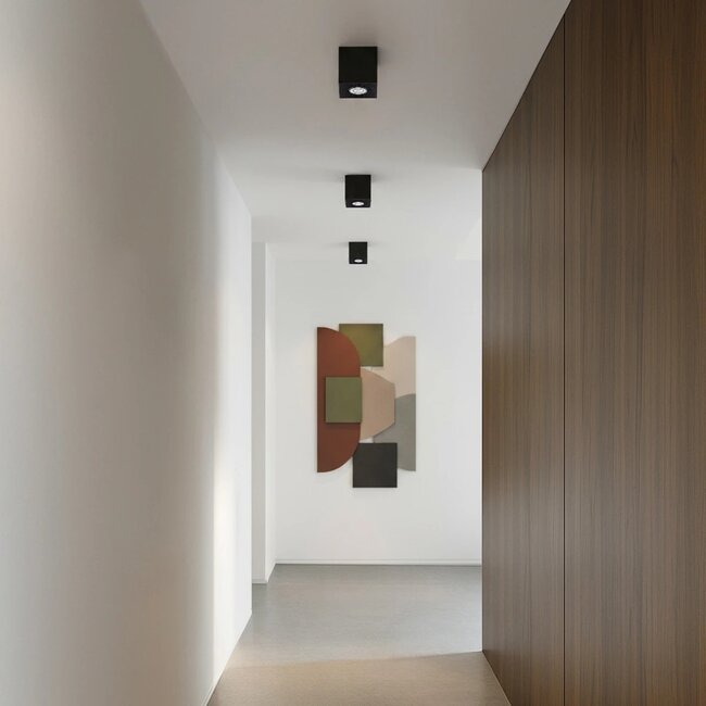 kelvo® AKIRA KLV-101-0028 Κινούμενο Φωτιστικό Downlight Σποτ για Λάμπα MR16 με Ντουί GU10 AC 220-240V IP20 - Μαύρο Ματ - Μ8 x Π8 x Υ10cm