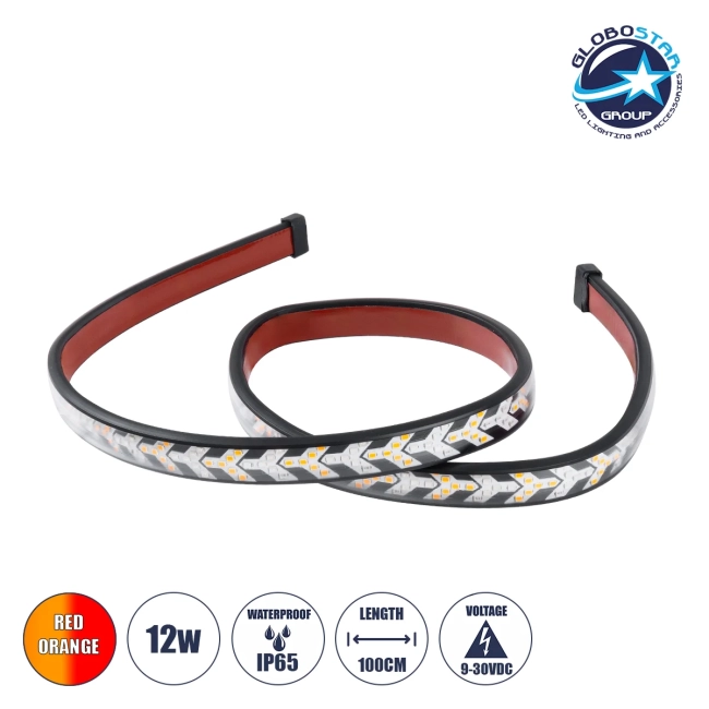 81734 Car Backlit LED Strip Εύκαμπτη Ταινία 100cm Σήμανσης DRL Αυτοκινήτου 3 Προγραμμάτα Φωτισμού LED SMD 5050 12W DC 9-30V Αδιάβροχη IP65 Πορτοκαλί - Κόκκινο - 2 Χρόνια Εγγύηση 81734 Car Backlit LED Strip Εύκαμπτη Ταινία 100cm Σήμανσης DRL Αυτοκινήτου 3 Προγραμμάτα Φωτισμού LED SMD 5050 12W DC 9-30V Αδιάβροχη IP65 Πορτοκαλί - Κόκκινο - 2 Χρόνια Εγγύηση
