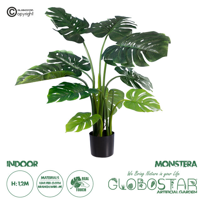 Artificial Garden MONSTERA 20002 Τεχνητό Διακοσμητικό Φυτό Μονστέρα Υ120cm Artificial Garden MONSTERA 20002 Τεχνητό Διακοσμητικό Φυτό Μονστέρα Υ120cm