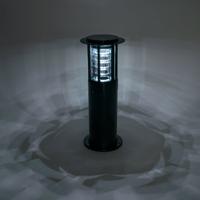 LUSCIOUS 90536 Αυτόνομο Ηλιακό Φωτιστικό Κήπου - Κολωνάκι Αρχιτεκτονικού Φωτισμού Εξωτερικού Χώρου LED 10W 330lm 120° με Ενσωματωμένο Φωτοβολταϊκό Panel 6V 2W & Επαναφορτιζόμενη Μπαταρία Li-ion 3.2V 1800mAh με Αισθητήρα Ημέρας-Νύχτας - Αδιάβροχο IP65 - Σώμα Αλουμινίου & ABS - 7