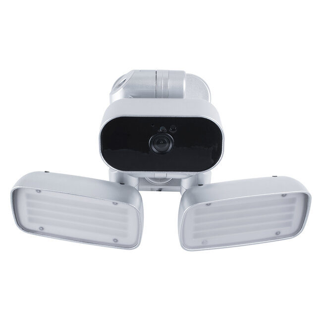 86043 Προβολέας LED SMD 24W 2160lm με IP Camera 1080P 2MP WiFi 150° Μοιρών - AC 230V - με Αισθητήρα Ημέρας-Νύχτας & Ρύθμιση Χρόνου Ανάμματος - Αδιάβροχος IP66 Ψυχρό Λευκό 6000K - Ασημί - 3